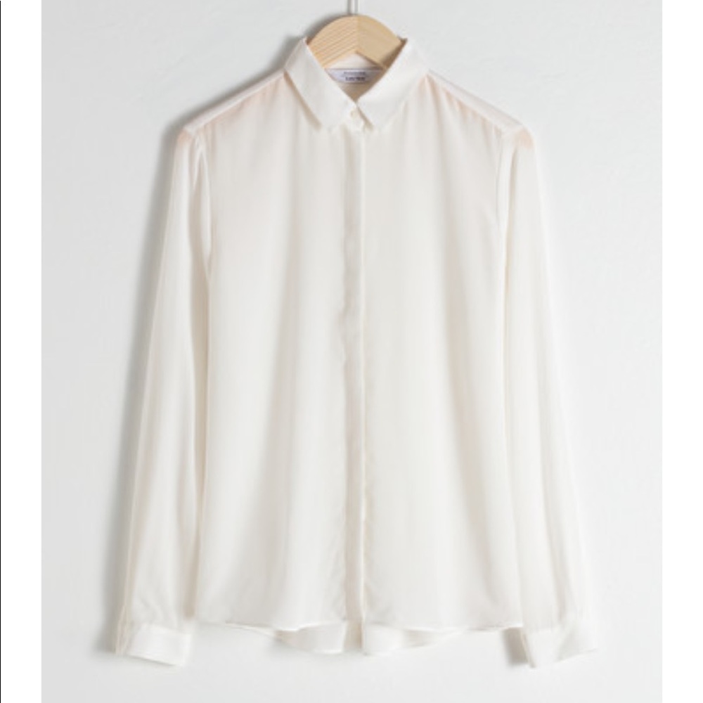 & Other Stories Straight Fit Silk Shirt